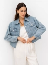 Укороченная oversize джинсовая куртка