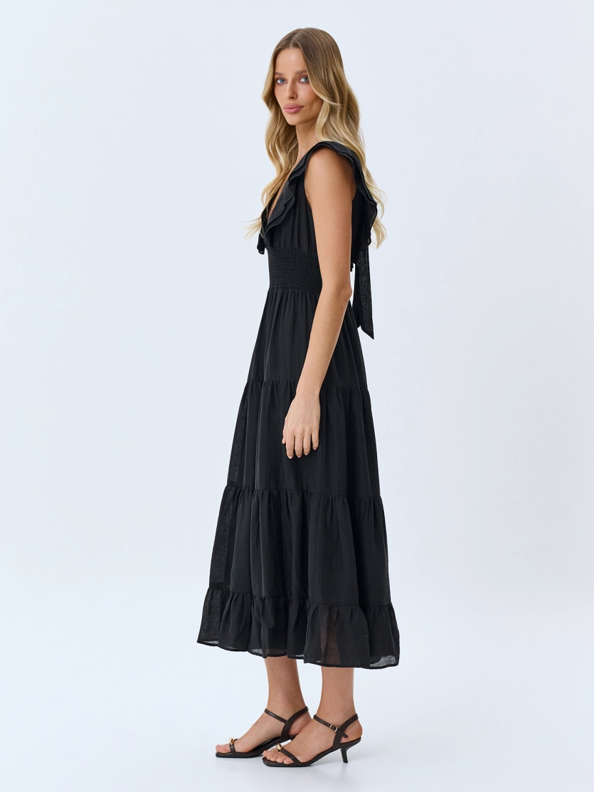 Платье с оборками из лиоцелла