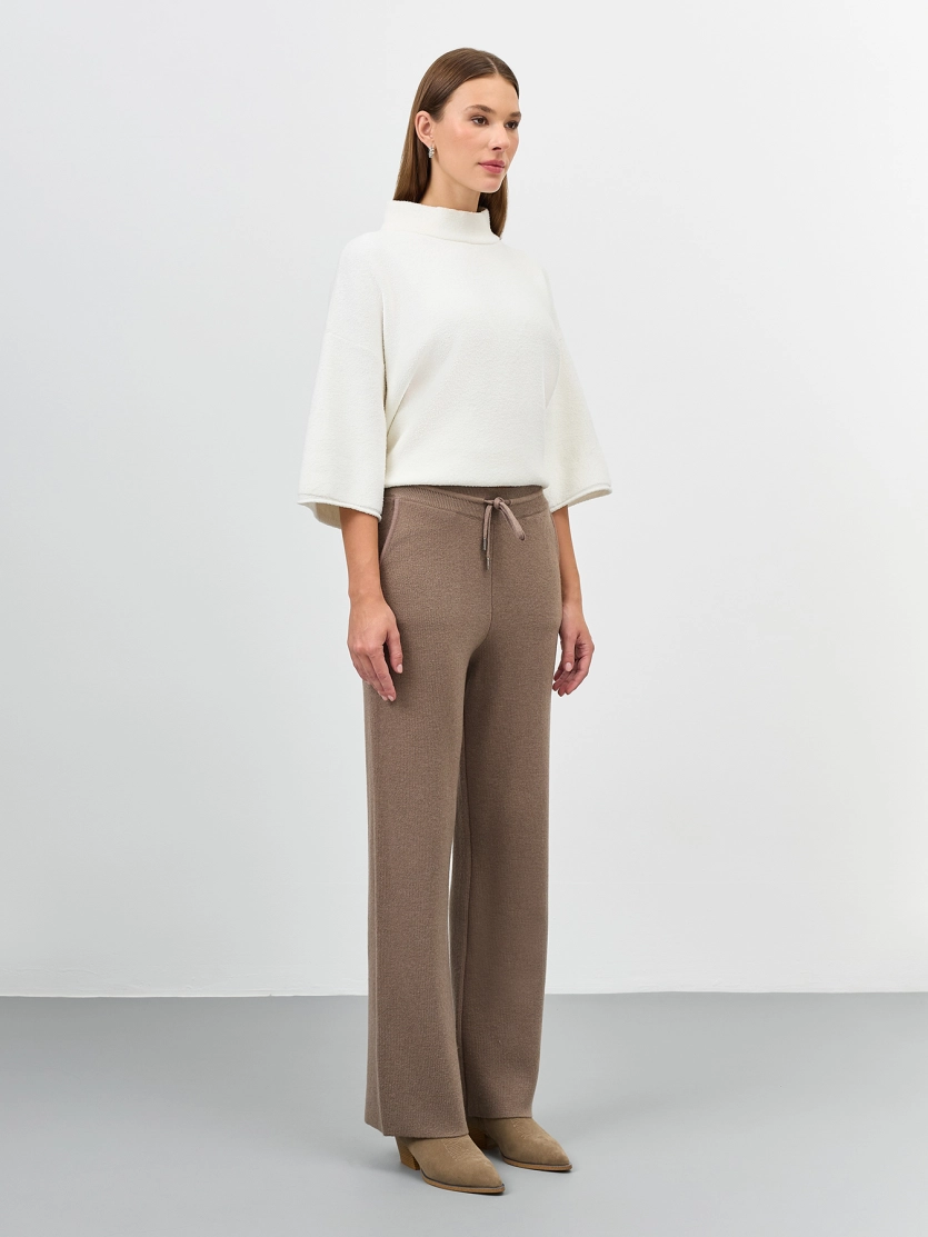 Вязаные брюки с шерстью