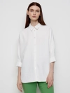 Белая блузка из вискозы с крэш эффектом