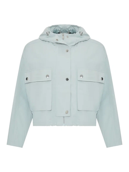 Укороченная ветровка с капюшоном