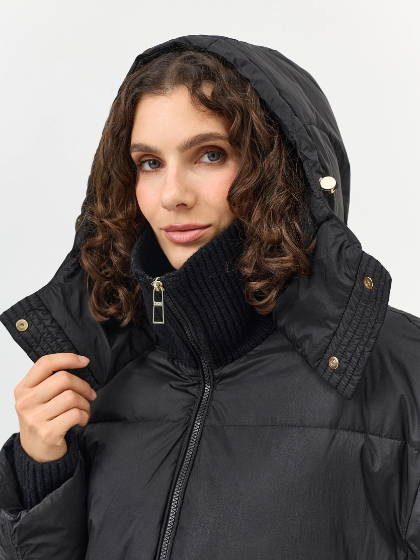 Куртка из нейлона с метализированным эффектом