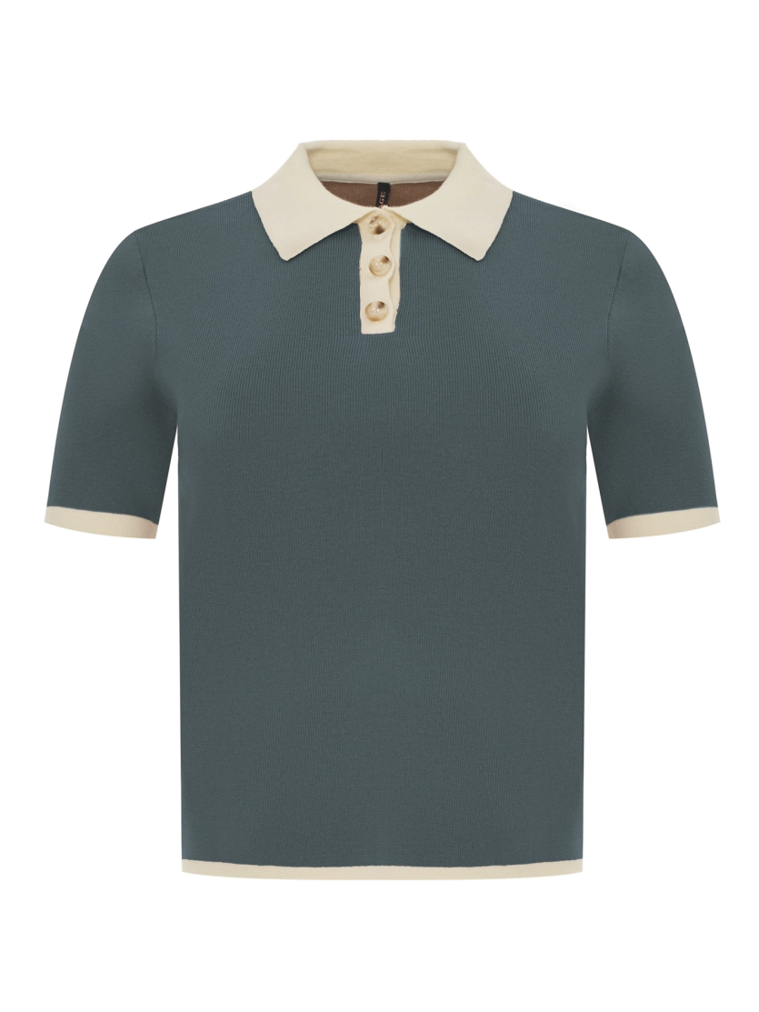 Джемпер поло с контрастными деталями
