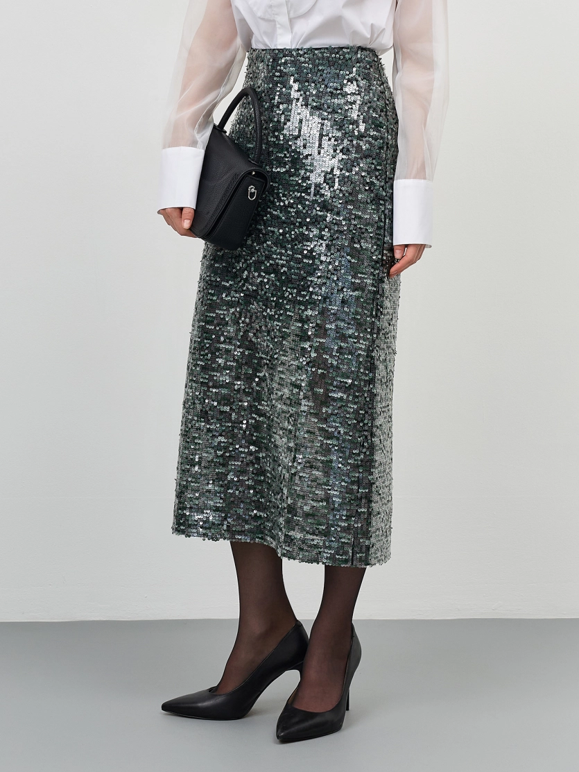Мерцающая юбка с пайетками