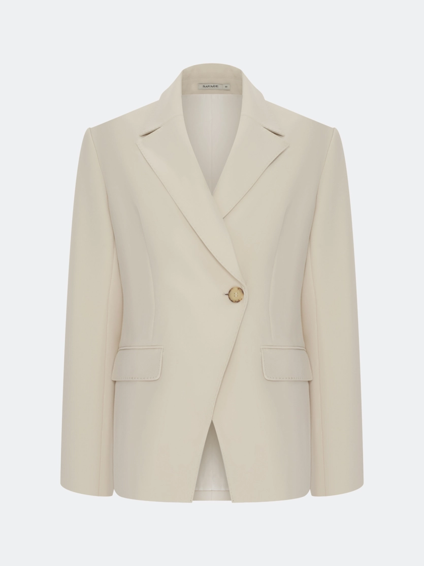 Асимметричный однобортный жакет