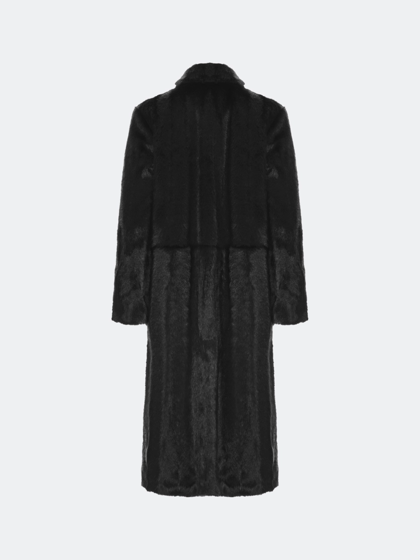 Шуба из искуственного меха норки