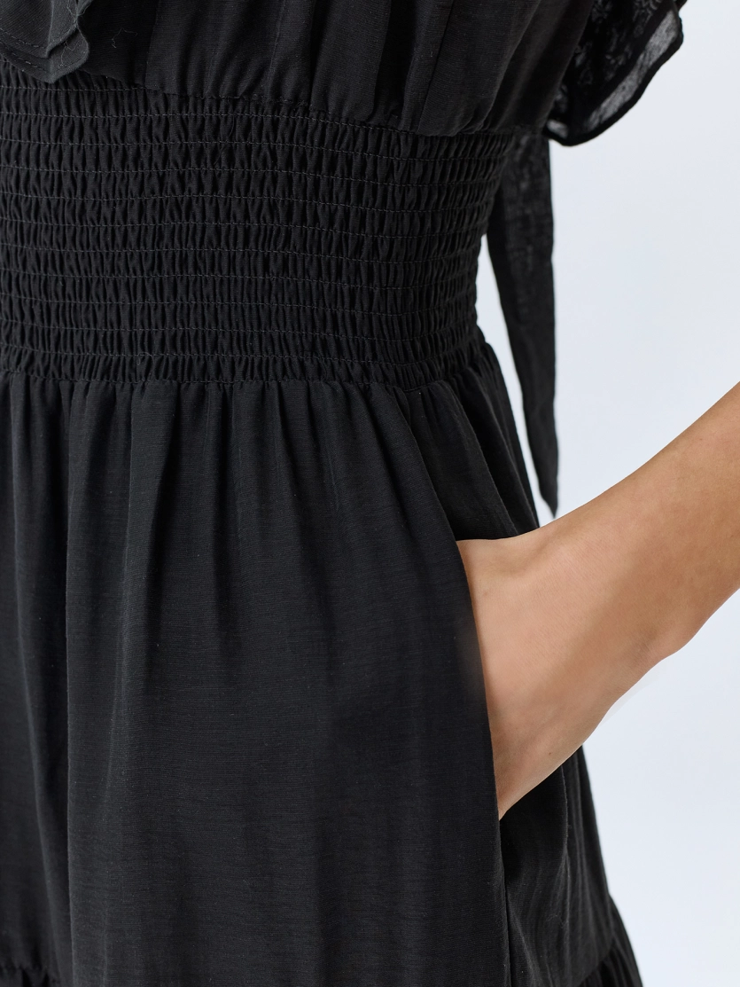 Платье с оборками из лиоцелла