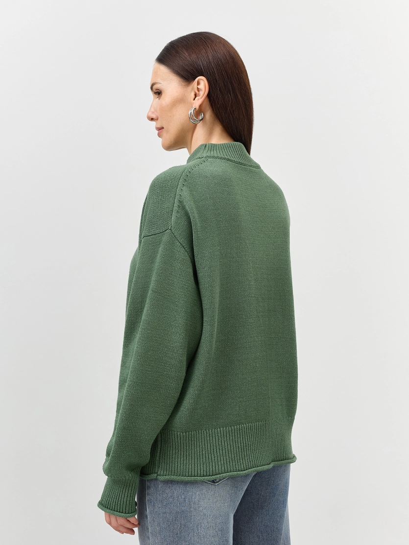 Вязаный джемпер из смесового хлопка