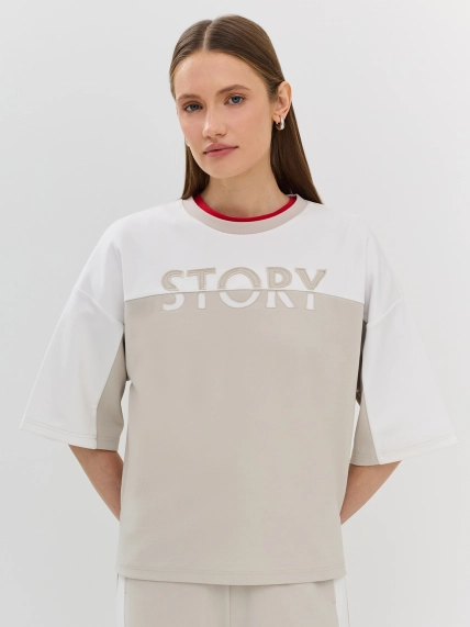 Oversize джемпер с шрифтовой аппликацией