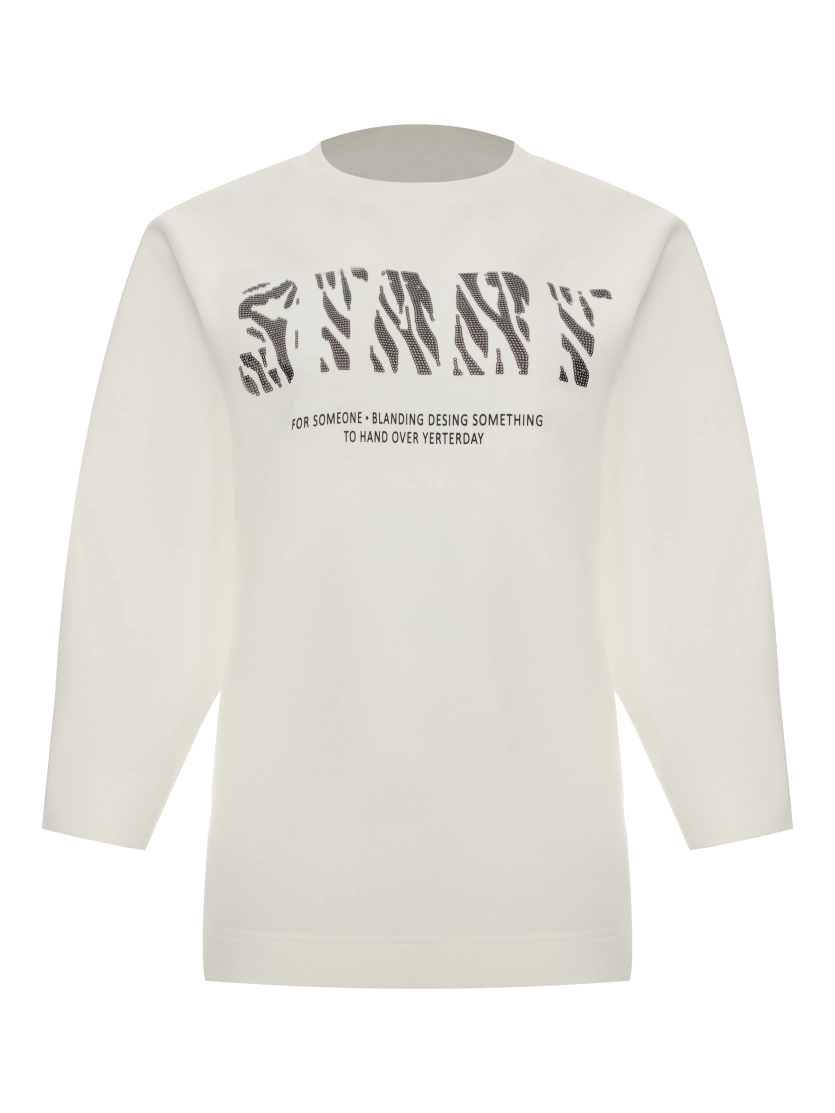 Oversize свитшот с вышивкой