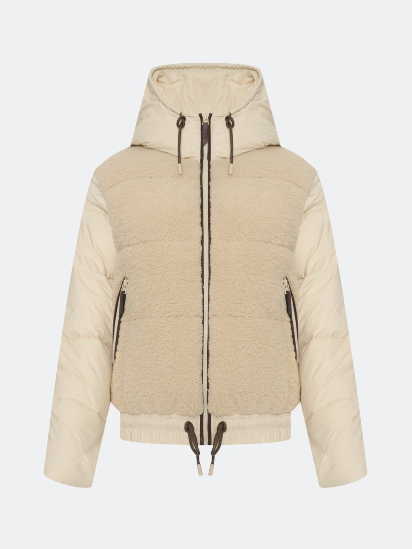 Комбинированная куртка с искуственным мехом