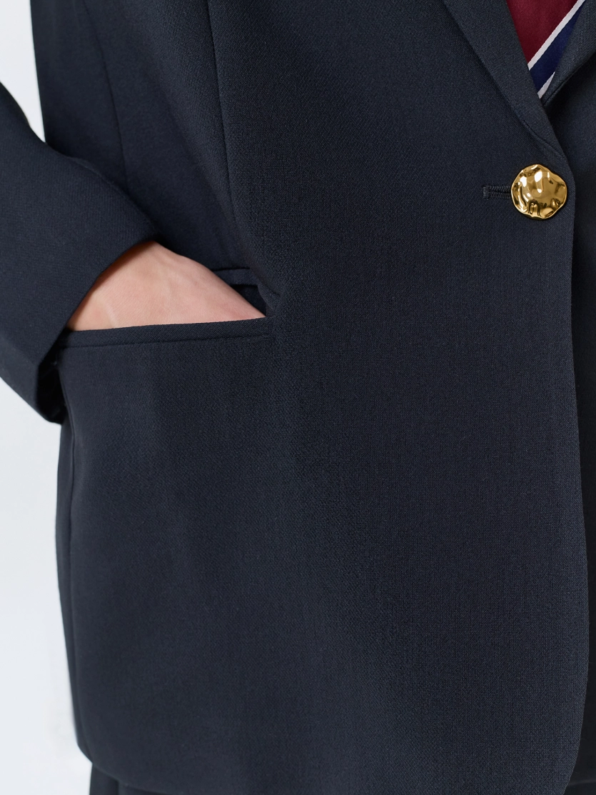 Однобортный свободный жакет