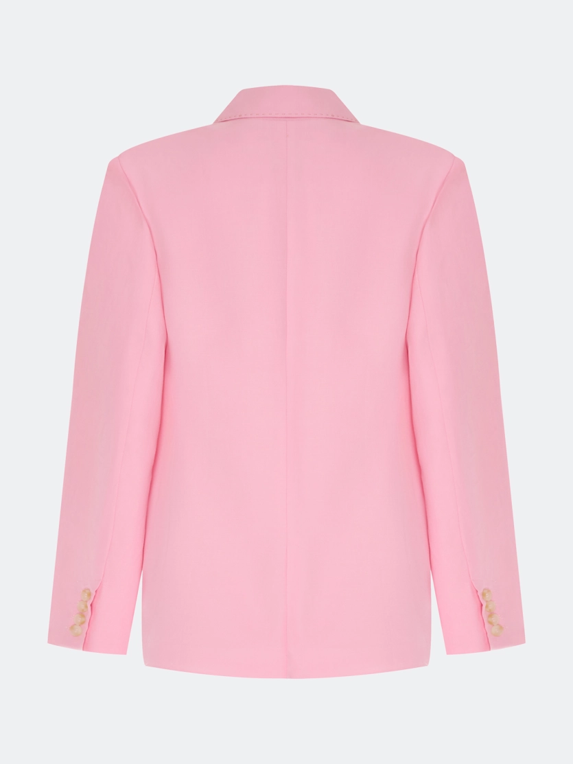 Яркий однобортный жакет из тенселя