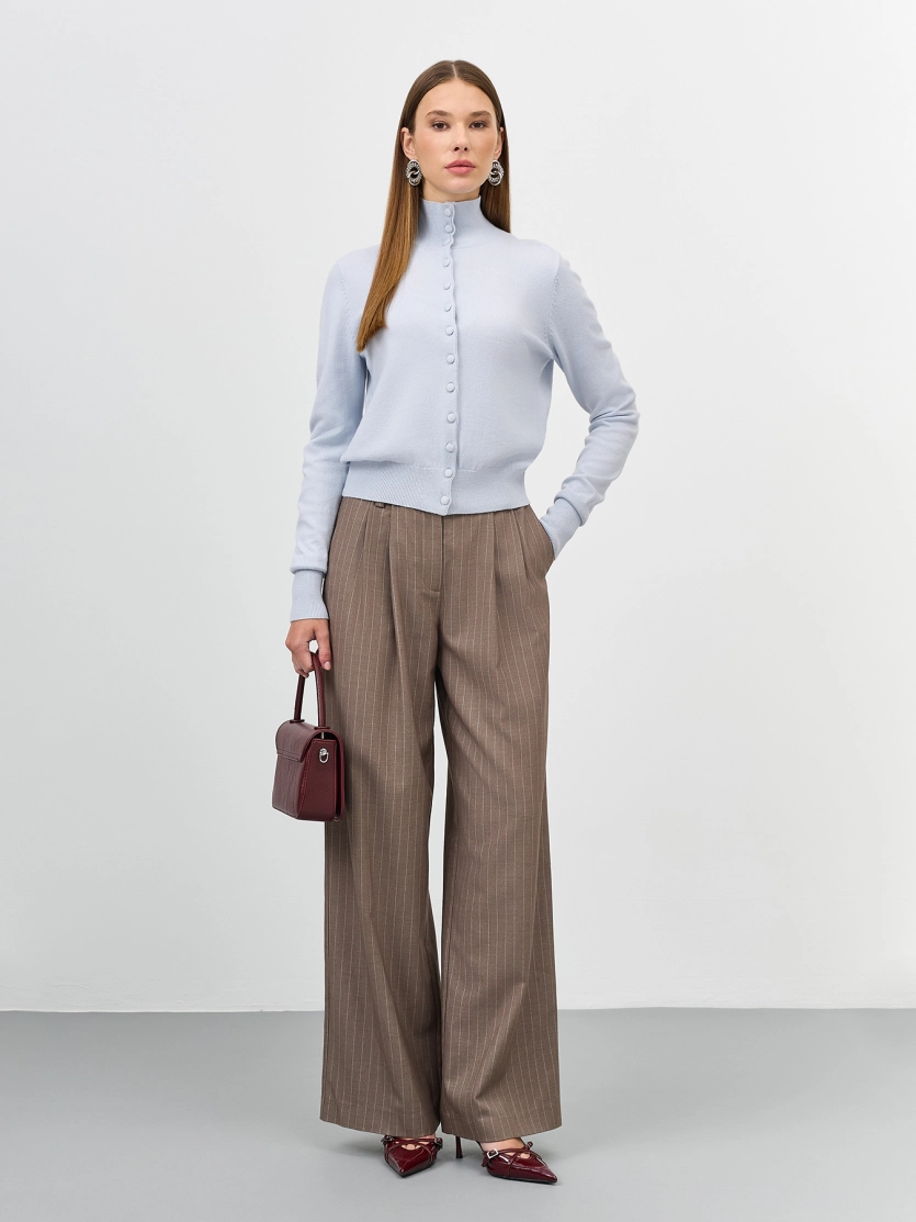 Кардиган с высоким воротником