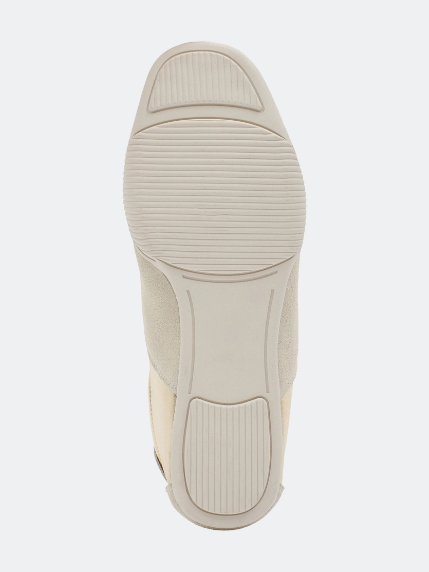 Комбинированные кеды из натуральной замши