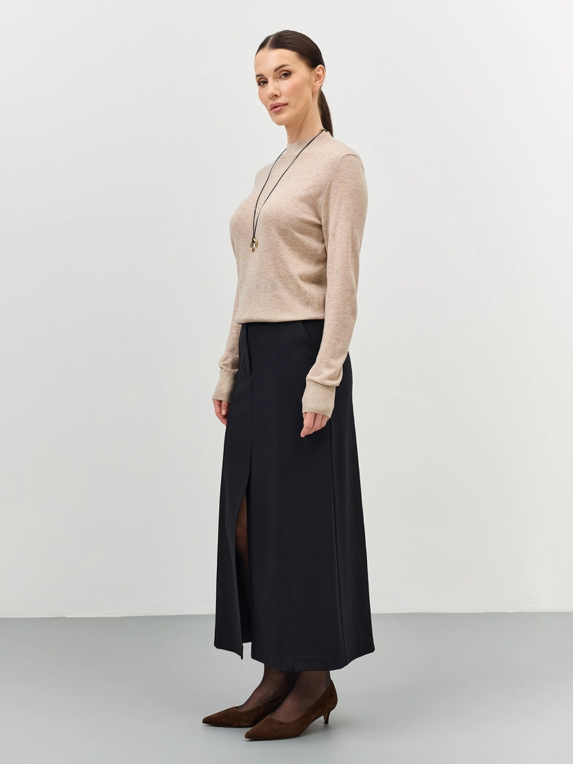 Тонкий джемпер с шелком