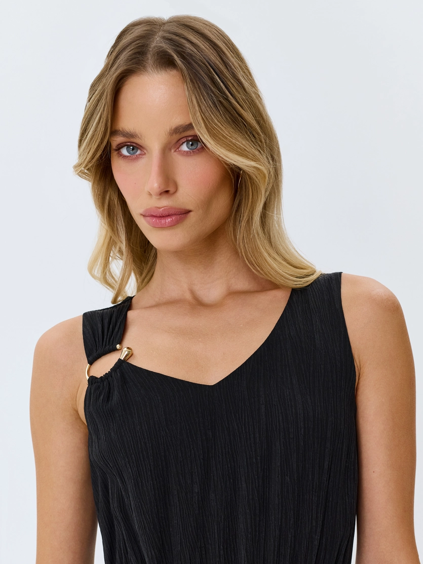 Платье из фактурного тенселя