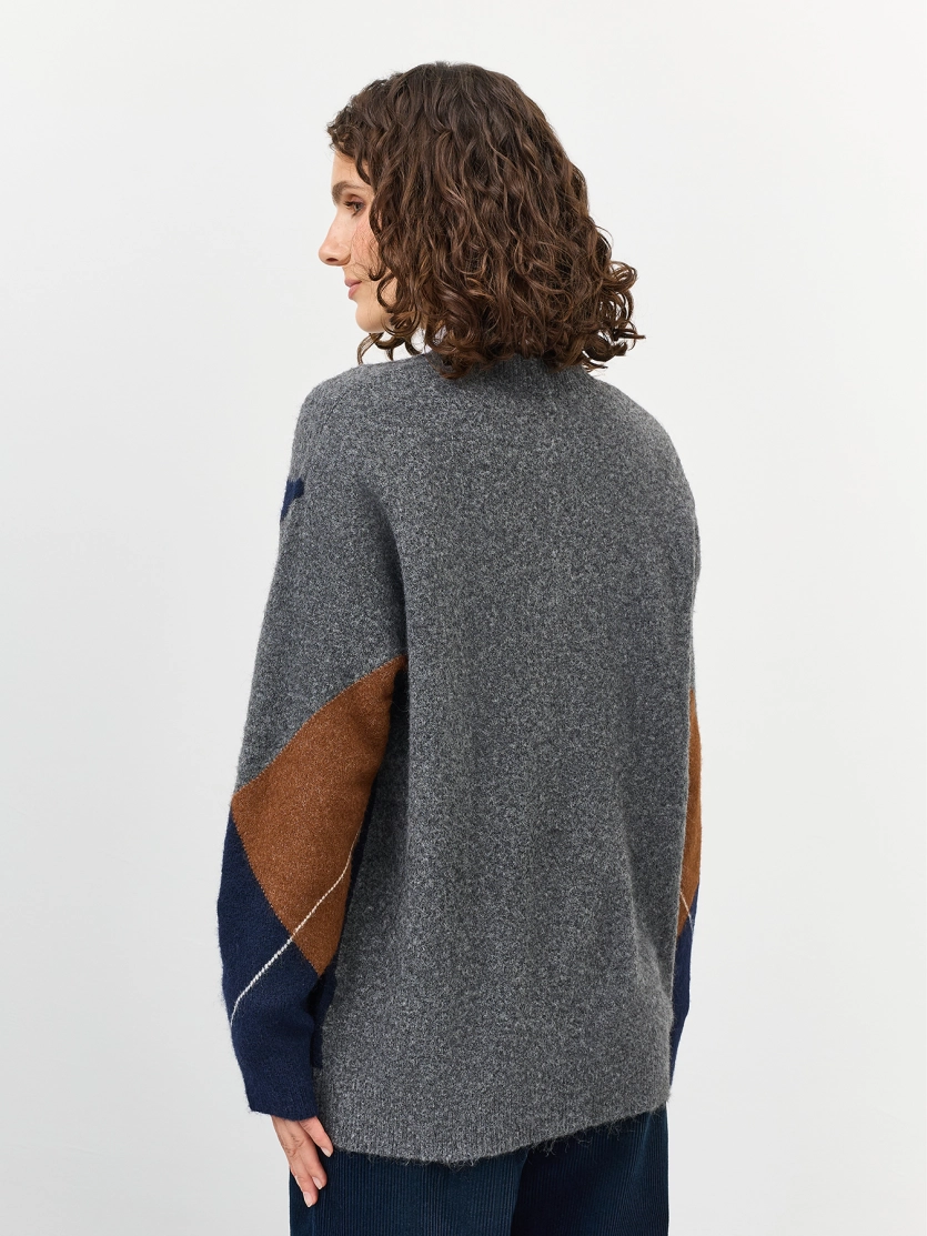 Свитер с узором "аргайл"