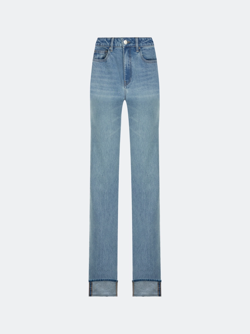 Джинсы STRAIGHT с отворотами