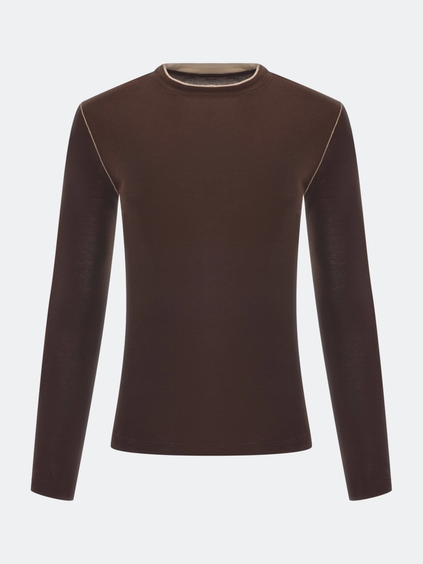 Тонкий лонгслив из модала