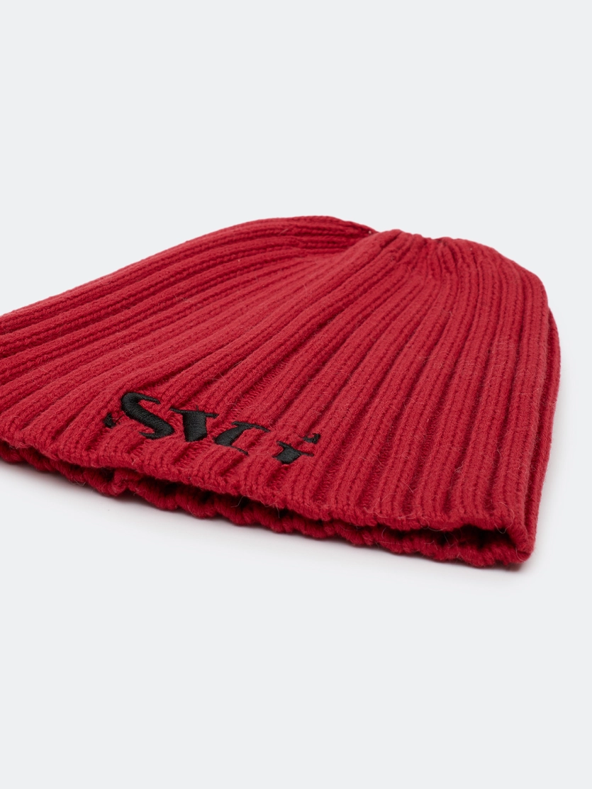 Тонкая шапка с вышивкой