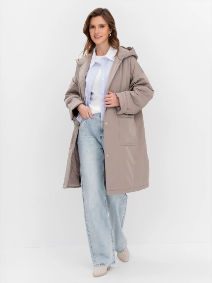 Лаконичное пальто oversize с капюшоном