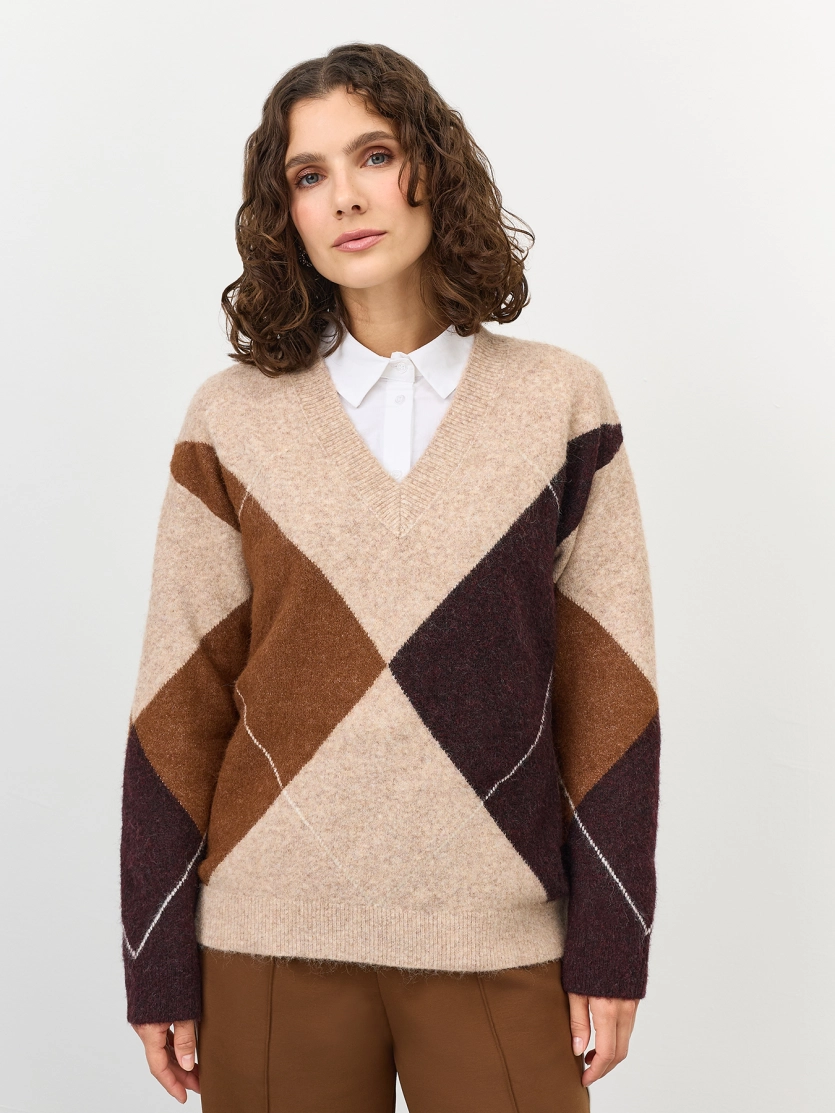 Свитер с узором "аргайл"