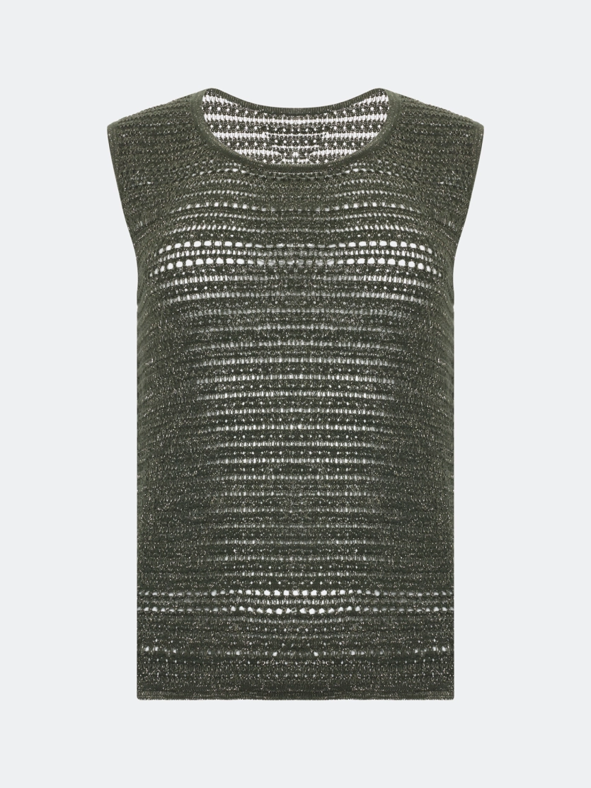 Ажурный топ с люрексом