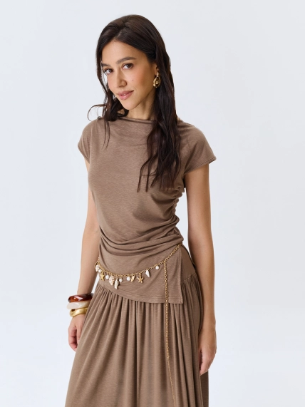 Асимметричный топ с драпировкой