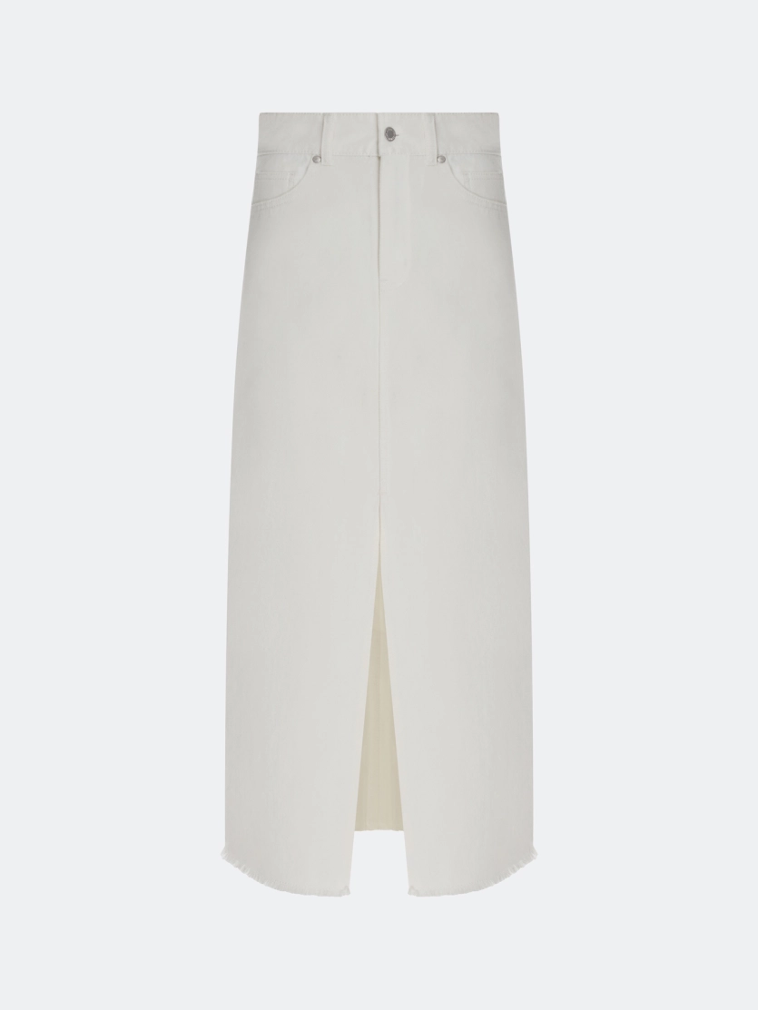 Белая джинсовая юбка из 100% хлопка