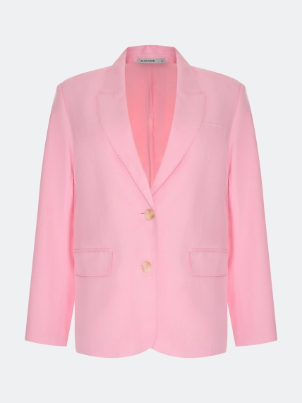 Яркий однобортный жакет из тенселя