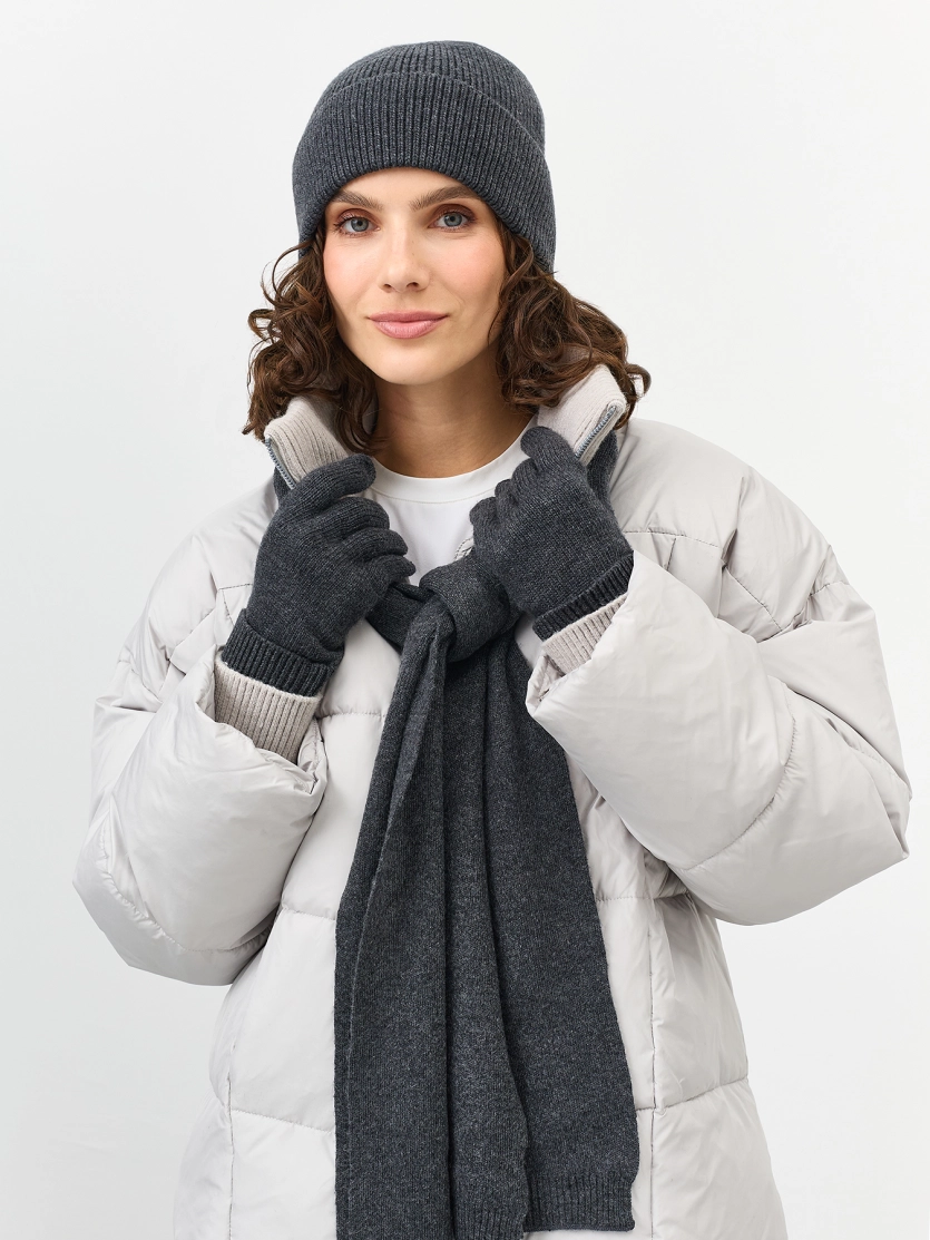 Графитовый шарф из смесовой вискозы