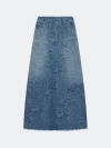 Джинсовая юбка с принтом "Пейсли"