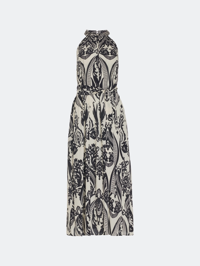 Платье-миди с этническим принтом