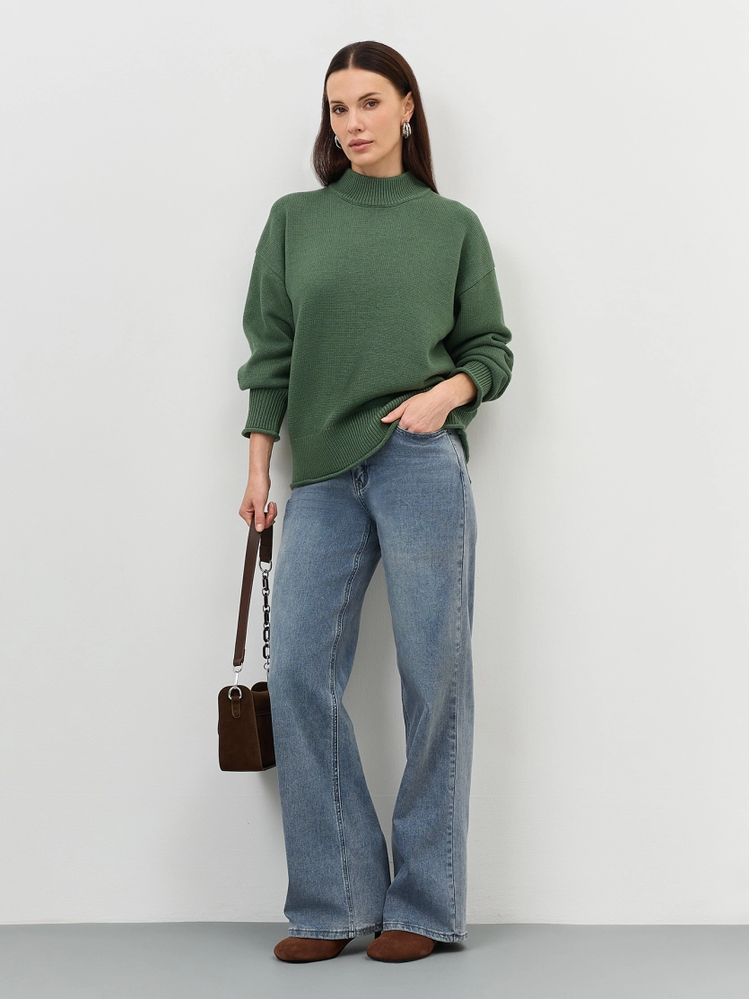 Вязаный джемпер из смесового хлопка