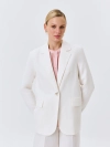 Льняной однобортный жакет 