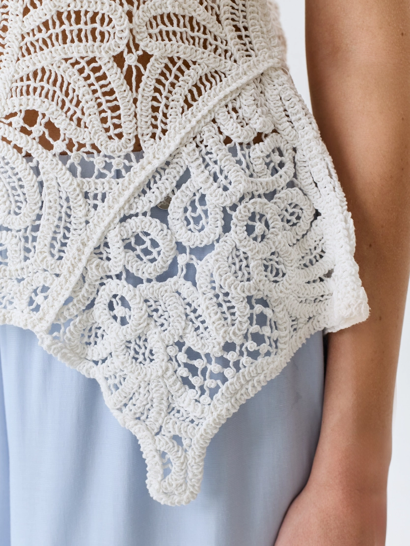 Ажурный кружевной топ