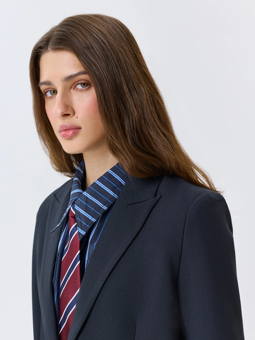 Однобортный свободный жакет