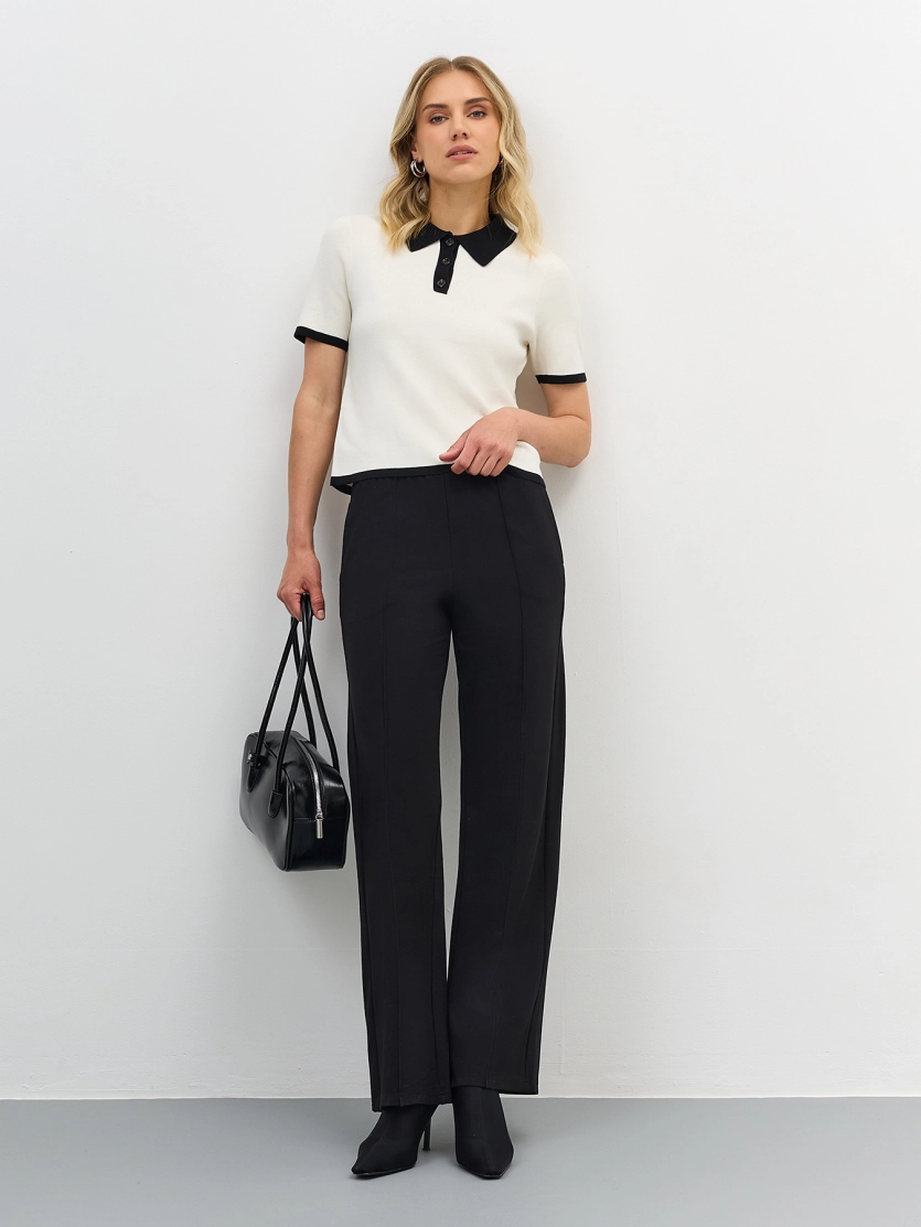 Трикотажные брюки с мягкими стрелками