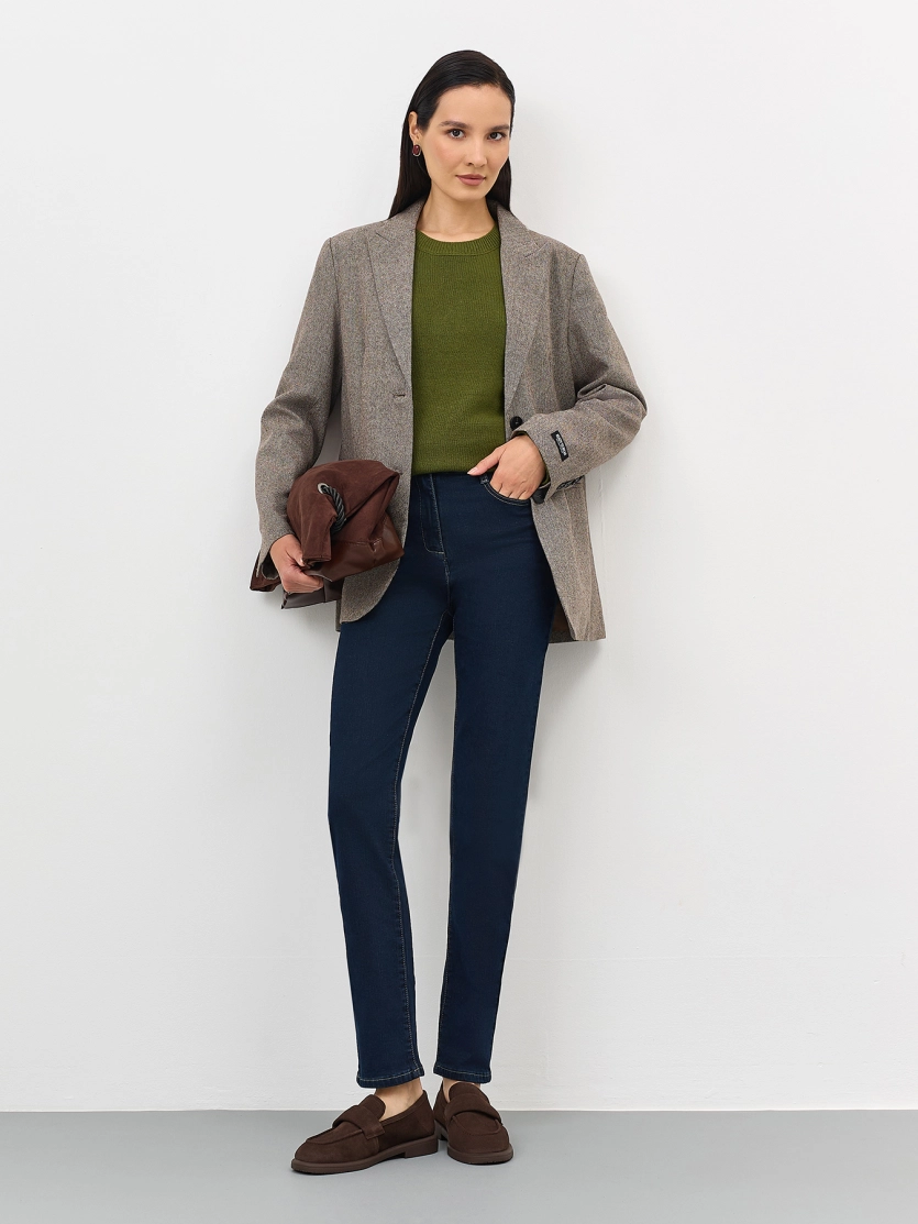 Джинсы с контрастной отстрочкой