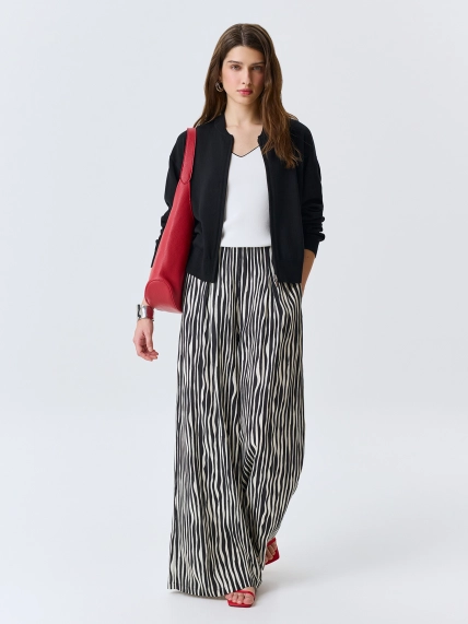 Вязаный бомбер 