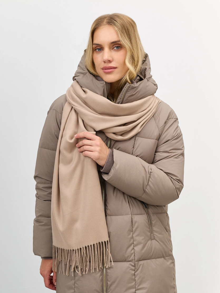 Теплое пальто с квадратной стежкой