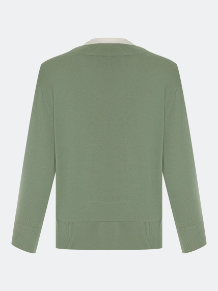 Джемпер с имитацией многослойности