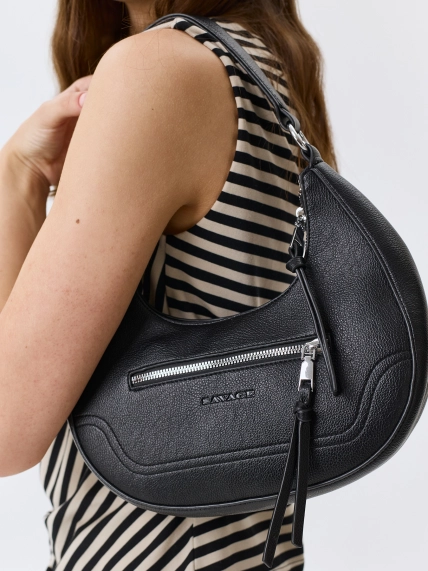 Сумка-багет из мягкой эко кожи