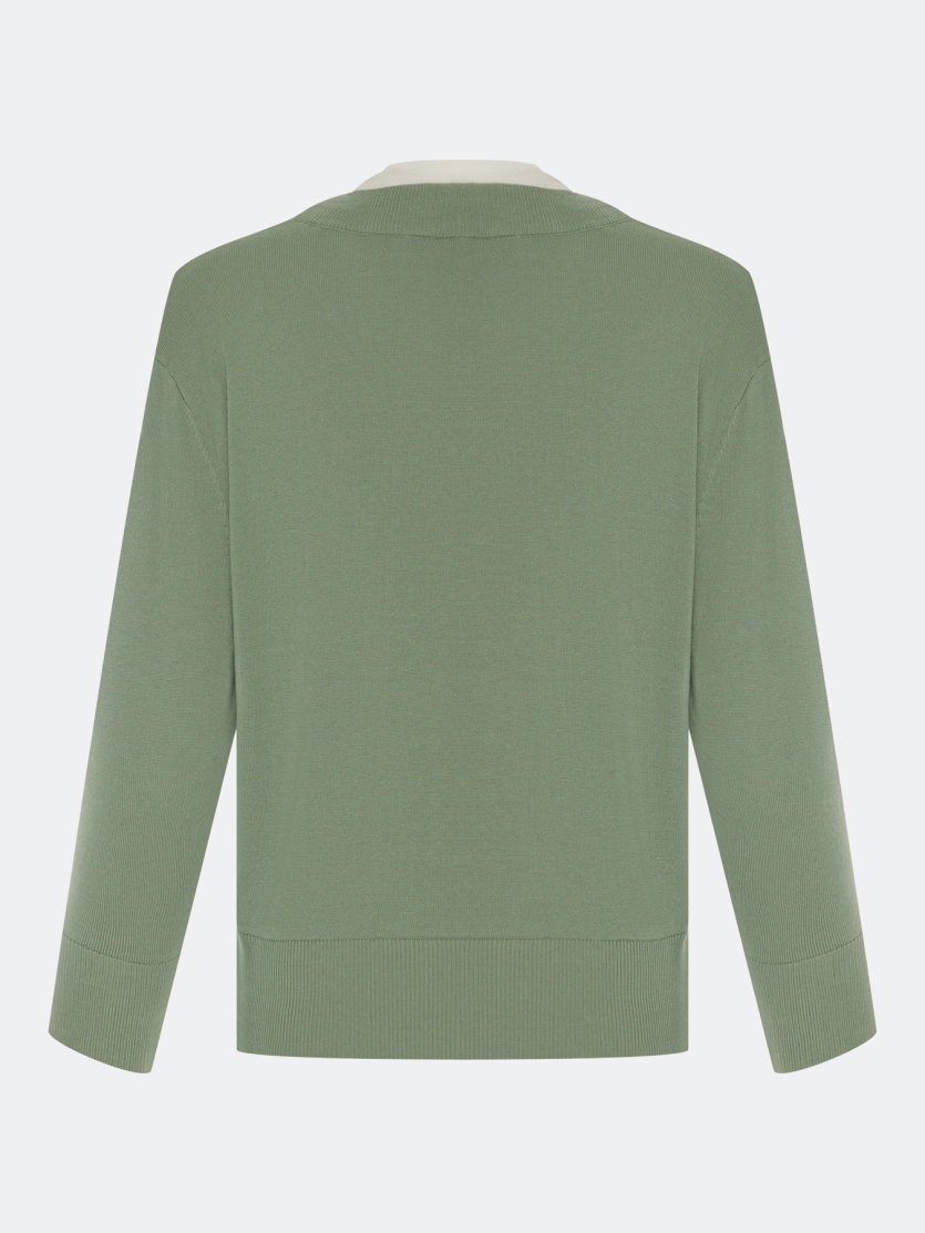 Джемпер с имитацией многослойности