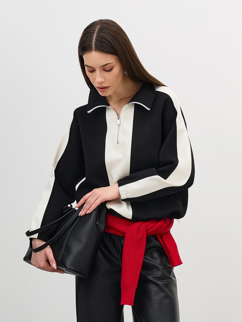 Джемпер в стиле "color block"