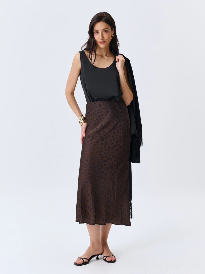 Свободный сатиновый топ