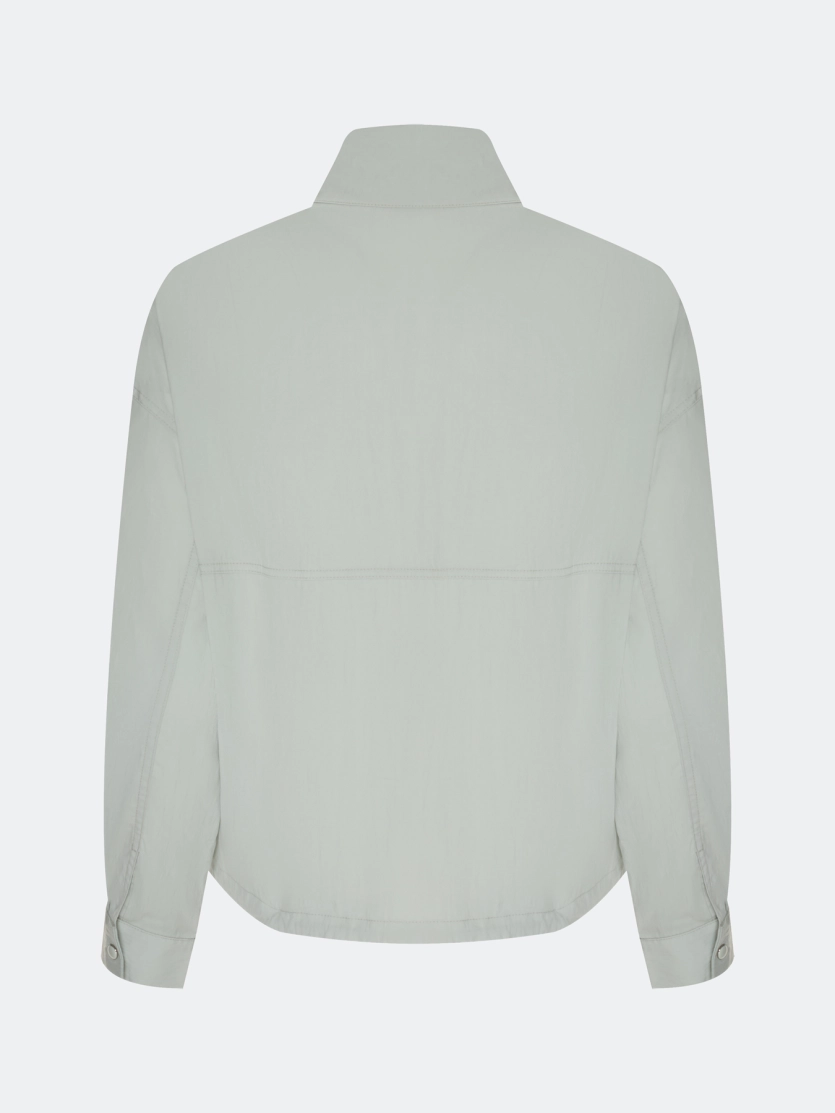 Жакет из тенселя с высоким воротником