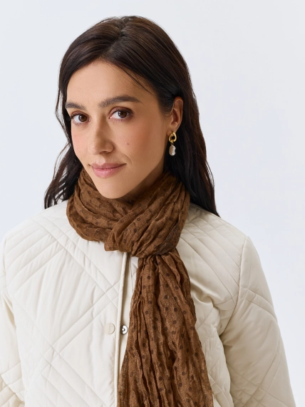 Палантин в горошек