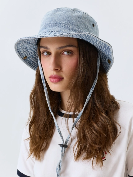 Джинсовая панама в стиле "сафари"